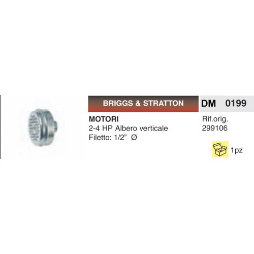 Marmitta Motori Briggs Stratton 2-4 HP Albero verticale Filetto: 1/2ö _