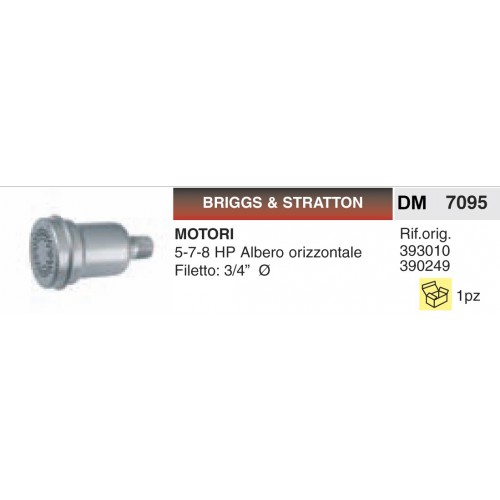Marmitta Motori Briggs Stratton 5-7-8 HP Albero orizzontale Filetto: 3/4ö _
