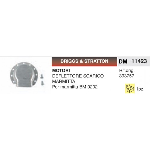 Marmitta Motori Briggs Stratton DEFLETTORE SCARICO MARMITTA Per marmitta DM 0202