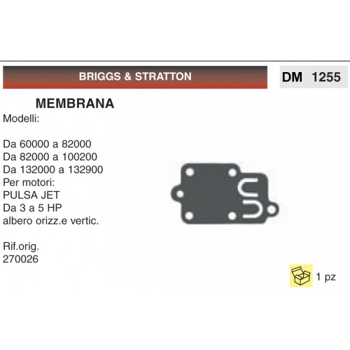 Kit Membrana Carburatore Briggs &amp; Stratton Da 60000 a 100200 Da 132000 a 132900