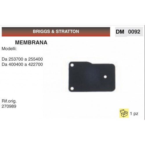 Kit Membrana Carburatore Briggs Stratton Da 253700 a 255400 Da 400400 a 422700 B