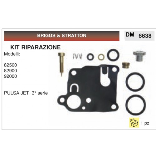 Kit Membrana Riparazione Briggs &amp; Stratton 82500 82900 92000 PULSA JET 3_ serie