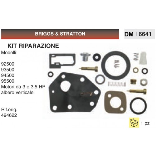 Kit Membrana Riparazione Motosega Briggs &amp; Stratton 92500 93500 94500 95500