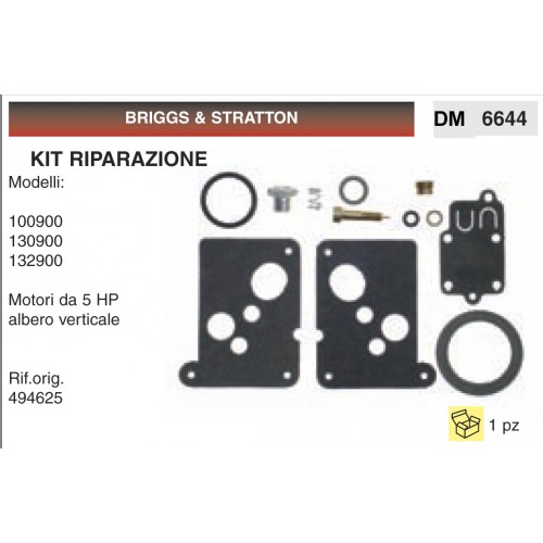 Kit Membrana Riparazione Motosega Briggs &amp; Stratton 100900 130900 132900