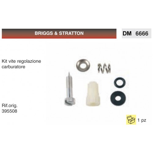Kit Membrana Carburatore Motosega Briggs &amp; Stratton Kit vite regolazione E