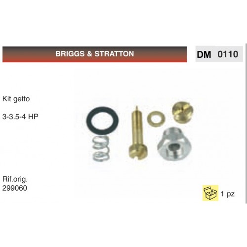 Kit Membrana Carburatore Motosega Briggs &amp; Stratton Kit getto 3 3.5 4 HP