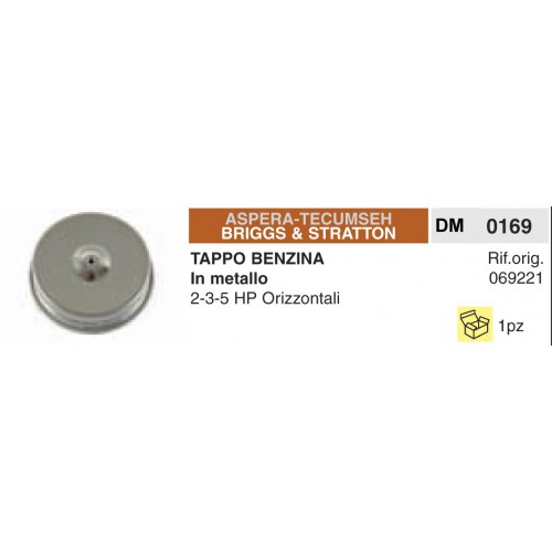 Tappo Benzina E Olio Aspera Tecumseh Briggs &amp; Stratton In metallo 2-3-5 HP Oriz.