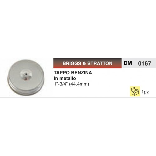 Tappo Benzina E Olio Briggs &amp; Stratton In metallo 1ö - 3/4ö (44.4mm)