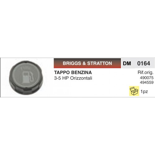 Tappo Benzina E Olio Briggs &amp; Stratton 3 - 5 HP Orizzontali