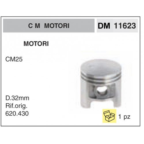 Pistone e Segmenti C M Motori CM25