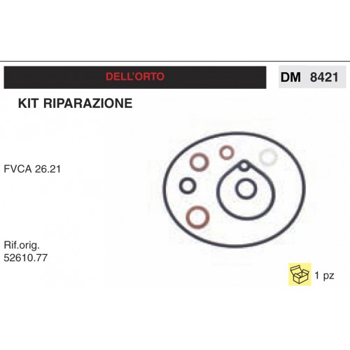 Kit Membrana Riparazione Carburatore Motosega Dell&#039;Orto FVCA 26.21