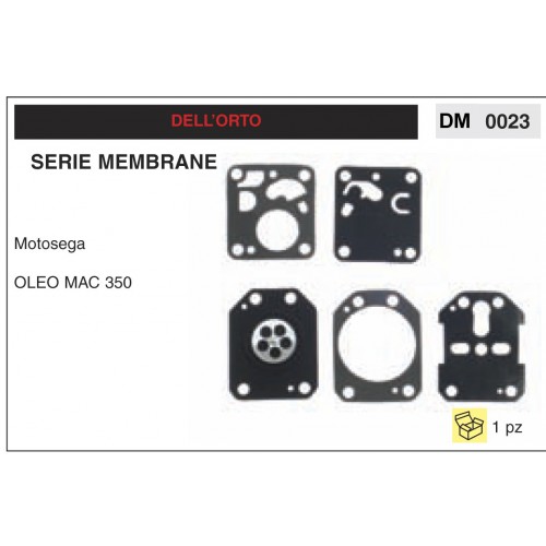 Kit Membrana Carburatore Motosega Dell&#039;Orto OLEO MAC 350
