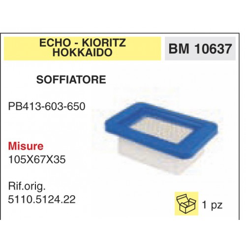 Filtro Aria Soffiatore ECHO KIORITZ HOKKAIDO PB413-603-650