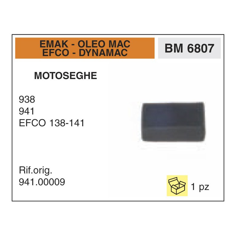 Filtro Aria Motoseghe EMAK OLEO MAC EFCO DYNAMAC 938 941 EFCO 138-141