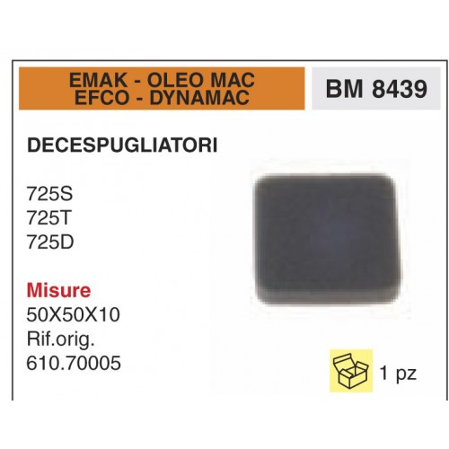 Filtro Aria Decespugliatori EMAK OLEO MAC EFCO DYNAMAC 725S 725T 725D