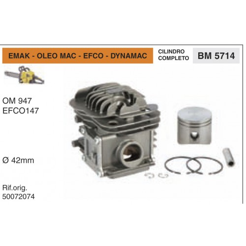 Cilindri Completi Pistoni e Segmenti Emak Oleo Mac Efco Dynamac OM 947 EFCO147