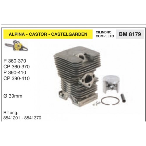 Cilindri Completi Pistoni e Segmenti ALPINA CASTOR CASTELGARDEN P 360-370 CP 360