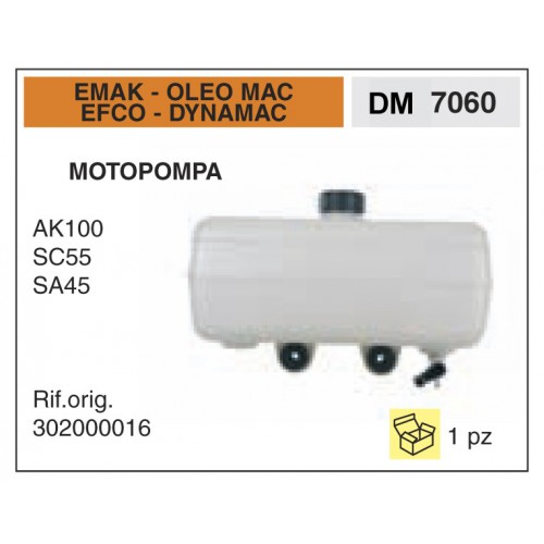 Serbatoio Benzina Emak Oleo Mac Efco Dynamac Motopompe AK100 SC55 SA45