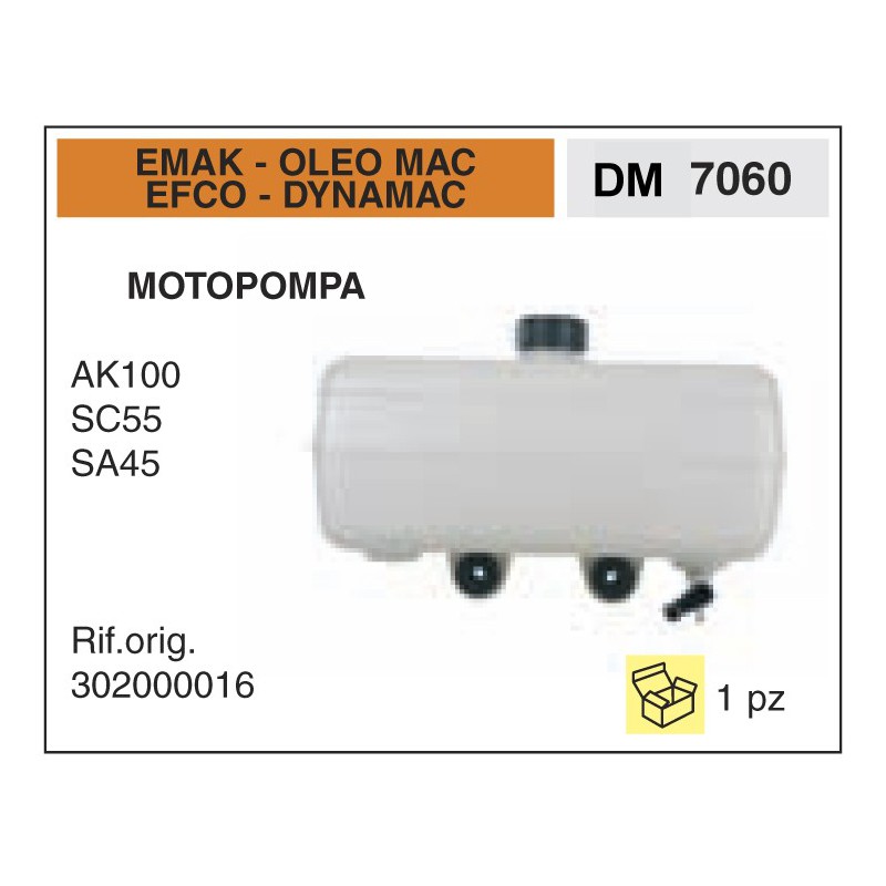 Serbatoio Benzina Emak Oleo Mac Efco Dynamac Motopompe AK100 SC55 SA45 -  ricambi giardinaggio