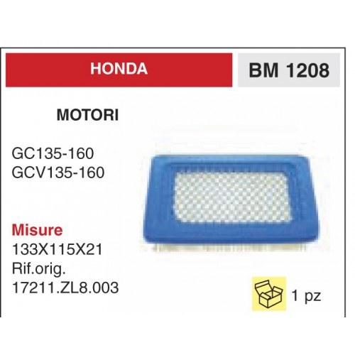 Filtro Aria Motori Honda GC135-160 GCV135-160