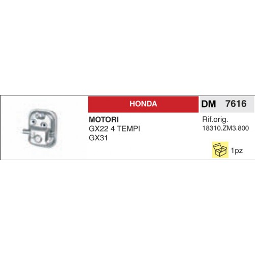 Marmitta Motori Honda GX22 4 TEMPI GX31